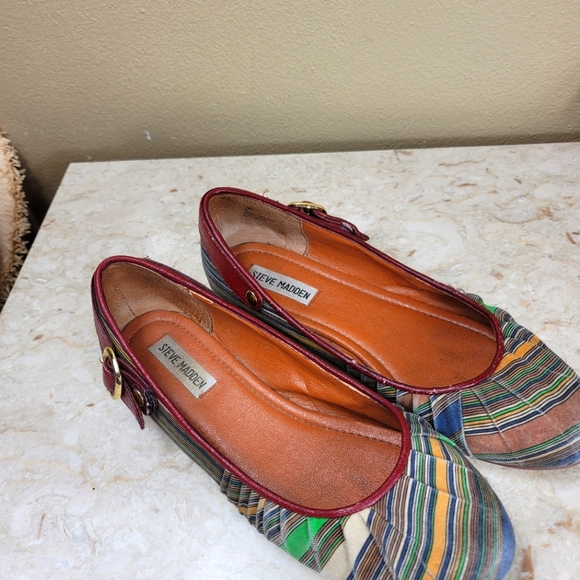 Steve Madden Ballet Flats Sandals Size 8 Stripped - Picture 4 of 9
